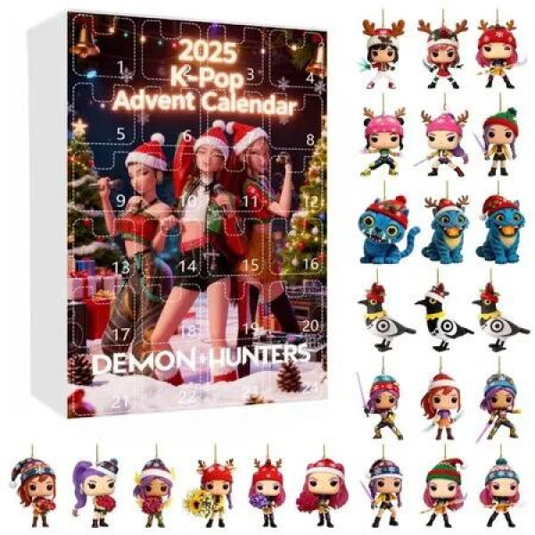 Kpop Demon Advent Calendar 24 Days Countdown Mini Toys Ornaments Gifts Holiday Halloween Christmas Gift Decoration