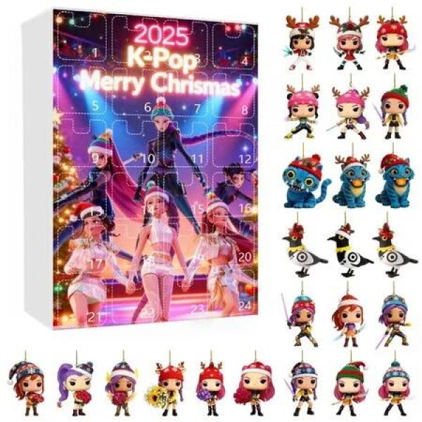 Kpop Demon Advent Calendar 24 Days Countdown Mini Toys Ornaments Gifts Holiday Halloween Christmas Gift Decoration