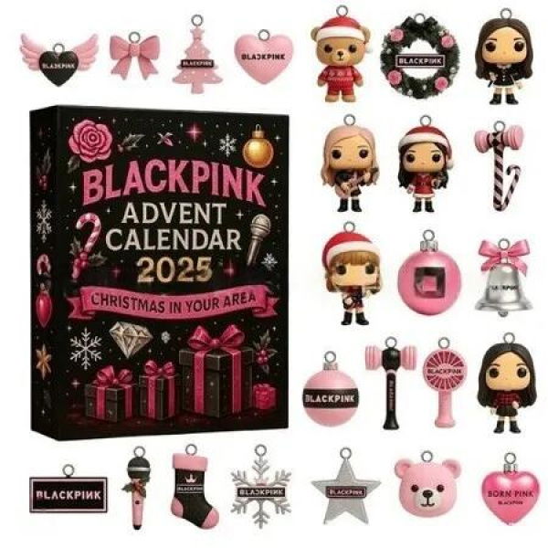 Kpop Girl Band Advent Calendar Blackpink Fans 24 Days Countdown Mini Toys Ornaments Gifts Holiday Halloween Christmas Gift For Kids Adult Teens Model B
