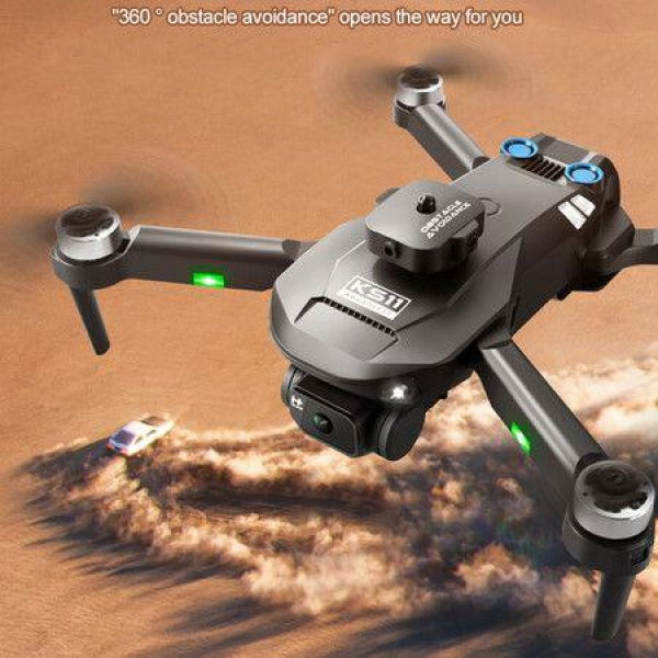 Ks11 Drone Intelligent Obstacle Avoidance Brushless Four-Wheel Drive Aircraft 4K Hd Dual Camera Flight