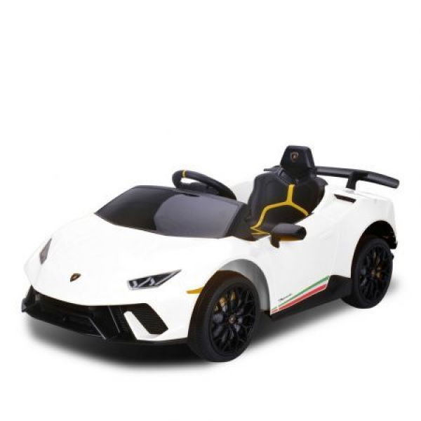 Lamborghini Performante Kids Electric Ride On Car Remote Control By Kahuna - White