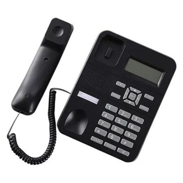 Landline Phones Corded Telephone with Speaker Display Landline Phone Big Button Landline Phones with Caller Identification Telephone, Black