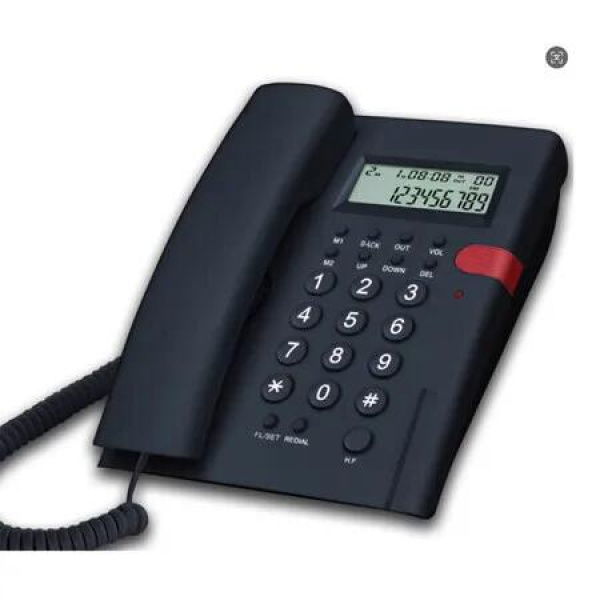 Landline Telephone Corded Desk Phone with Large Screen Superior Sound Quality Easy Installation for Office and Home Use Classic Black