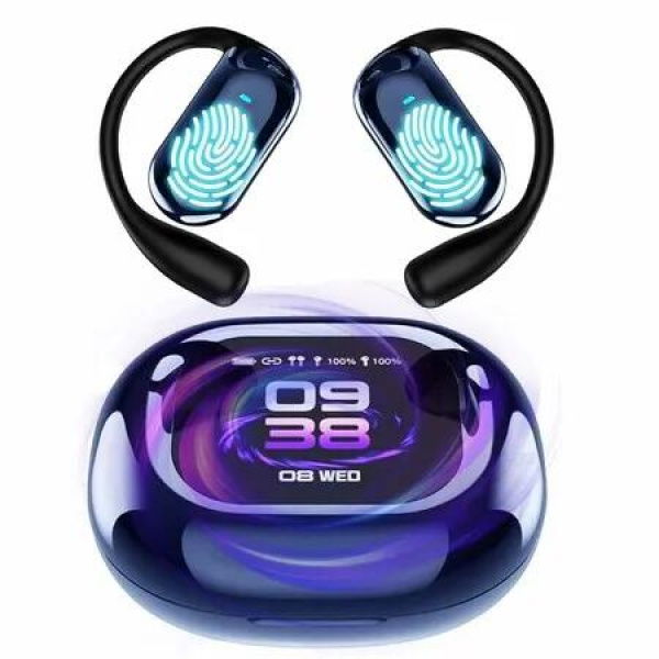 Language Translator Earbuds,3-in-1 Translation Earbuds with 144 Languages Online,Bluetooth 5.4 Intelligent Touch Screen Ear Buds Real Time (Blue)