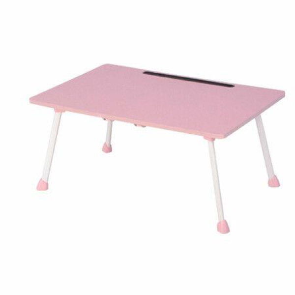 Laptop Desk Table Portable Folding Desk Notebook Table Lap Tray Bed with Slot for Children Student HomePink