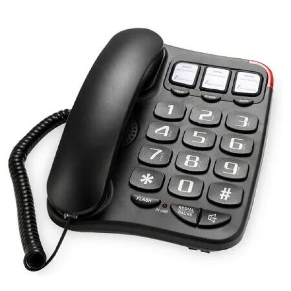 Large Button Phone Seniors Landline Home Picture Memory Speed Dial Hearing Impaired Telephones Easy Use Amplified Audio Corded