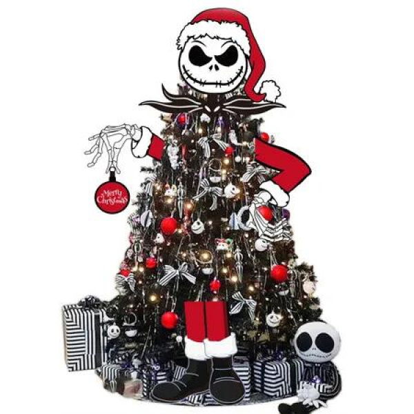 Large Christmas Tree Topper,Gothic Halloween Christmas Decor for Tree,Halloween Christmas Decorations