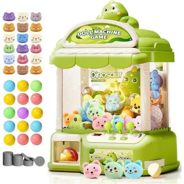 Large Claw Machine,Musical Electronic Arcade Game Console with Adjustable Sound Christmas Birthday Gift for Kids,Includes 30 Toys and 20 Surprise Eggs