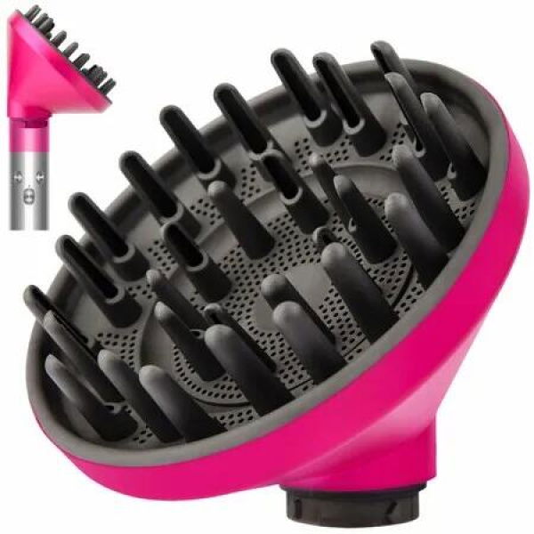 Large Diffuser Attachment for Dyson Airwrap Styler HS01/HS05/HS08,Fast Drying Wave & Curly & Thick,Heat Resistant Nylon Fiber Nozzle Attachments