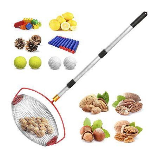 Large Nut Harvester Outdoor Adjustable Lightweight Hand Tools Nut Picker Walnuts Magnolia Seeds Small Fruits Gum Balls Golf Ball