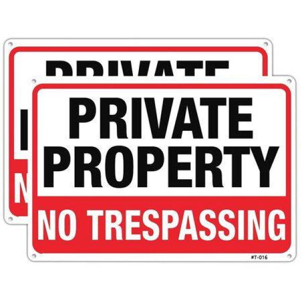 Large Private Property No Trespassing Sign 14