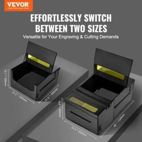 Laser Engraver Enclosure 1228 x 800 x 500 mm Fireproof Protective Cover