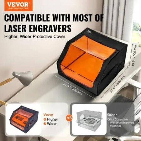 Laser Engraver Enclosure 800 x 800 x 500 mm Fireproof Protective Cover