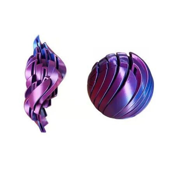 Laser Purple 3D-printed Shell 8x8x8cm Slime Ball Stress-busting Focus Toy Perfect Gifts for children