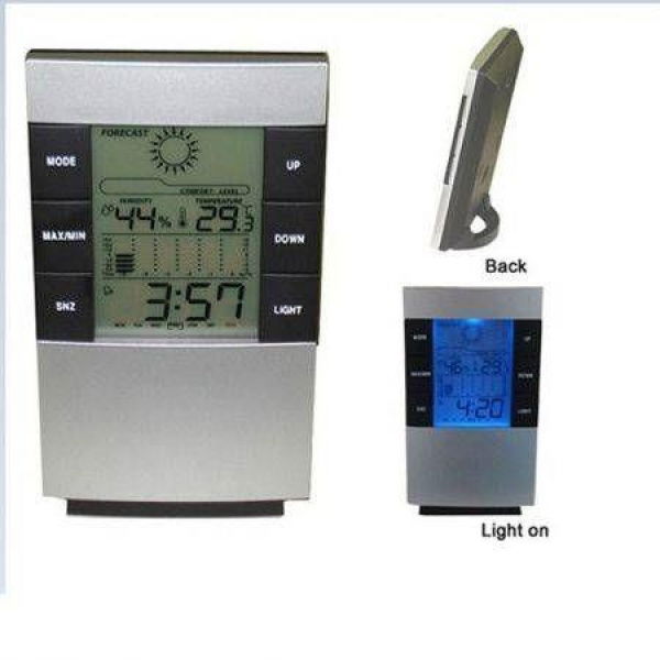 LCD Digital Hygrometer Weather Alarm Clock