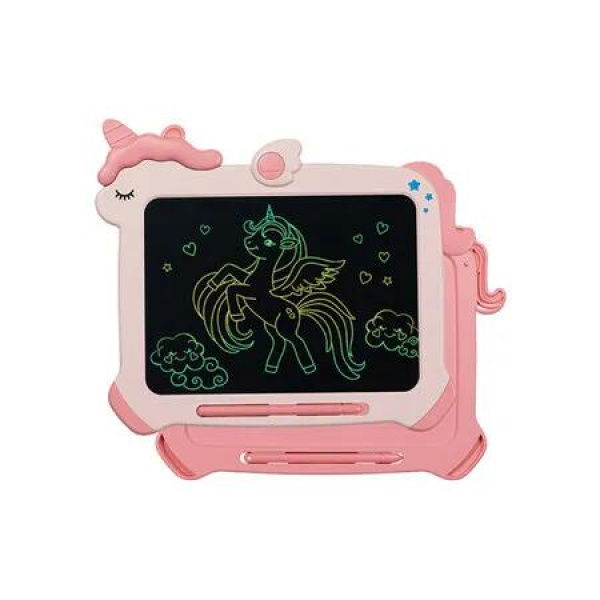 LCD Writing Tablet for Kids,Unicorn Colorful Screen Doodle Board,Erasable Electronic Drawing Pad,Educational Toy(Pink)