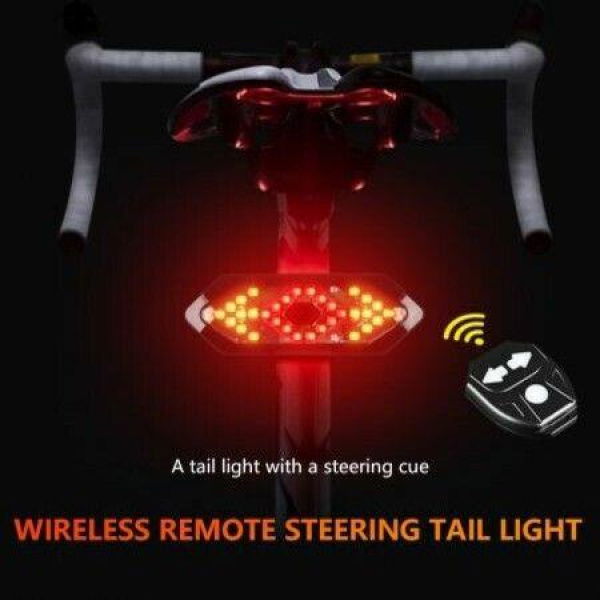 LED Bicycle Tail Light Set USB Rechargeable Wireless Remote Control Turn Signals Waterproof Bicycle Light With Horn