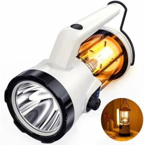 LED Camping Lantern,Rechargeable Lantern with Stepless Dimming,Emergency Flashlight Flood Light with Folding Hook for Outdoor