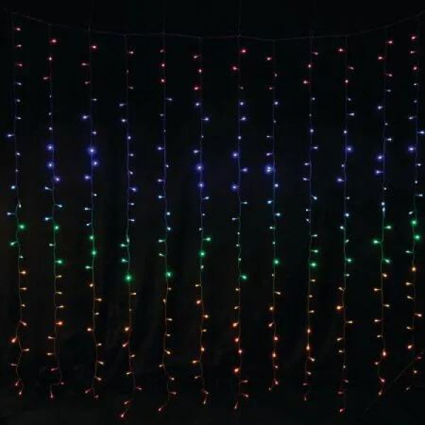 LED Curtain Lights Rainbow Color available in 2 sizes - 1.8 meter