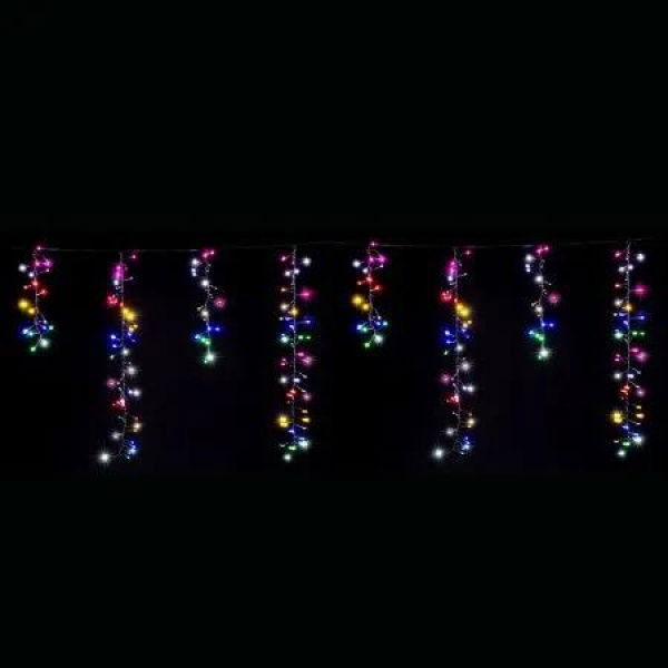 LED Dancing Cluster Icicles 9m Available in 2 Options - Multicolor (6 Colors)