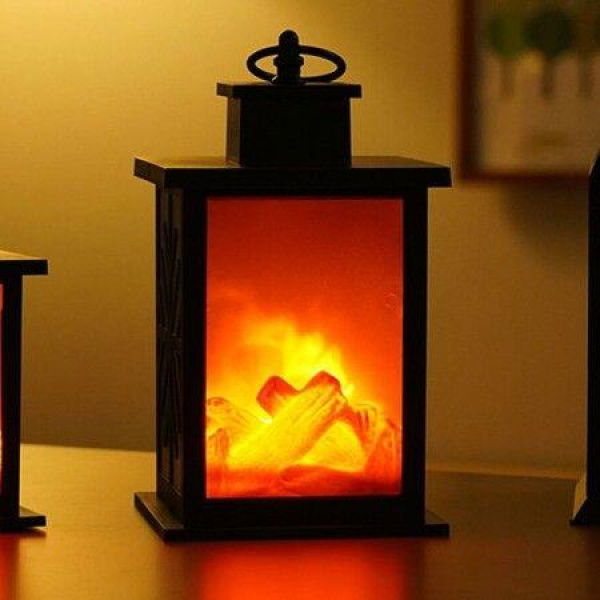 LED Fireplace Light Flame Lamp Fire Light Indoor And Outdoor Lantern Night Lighting For Decoration Gift - House.