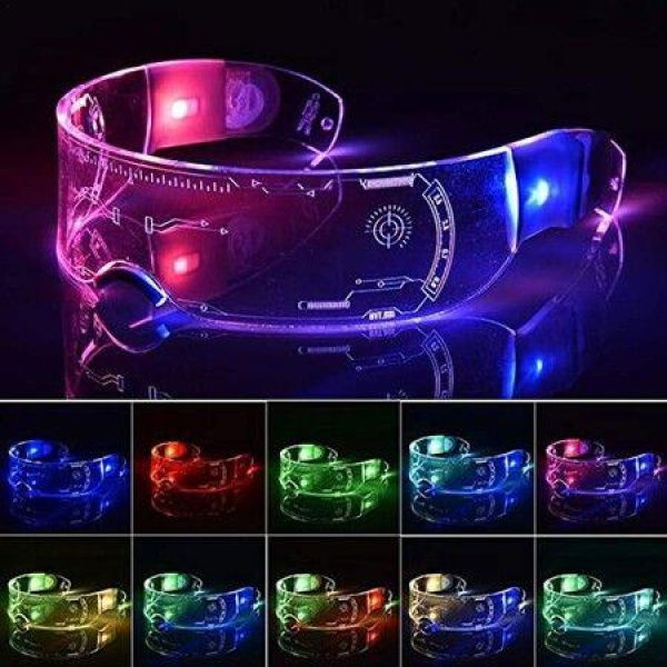 LED Glasses Party Luminous Light Up Glasses Rave Costume Decoration Halloween DJ Glasses