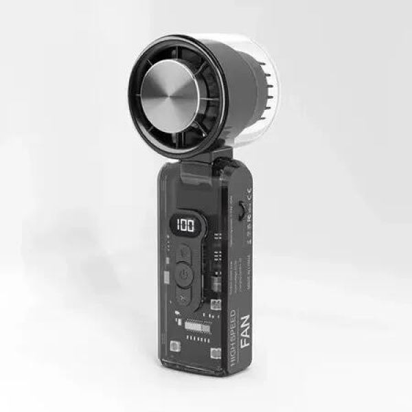 LED Ice Cooling Fan Foldable Handheld Mini Air Conditioner with Turbo Cooling 3 Speed Settings