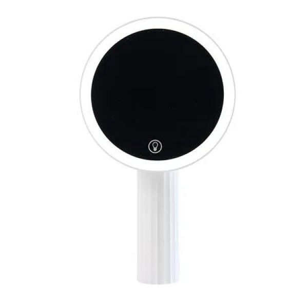 LED Makeup Mirror with Light Lamp with Storage Cosmetic Mirror Light USB Vanity Mirror Desktop Rotating Adjustable Dimming (White)