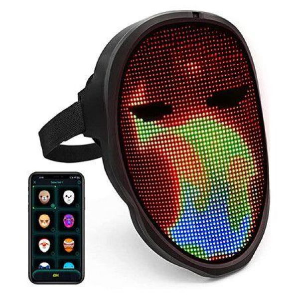 LED Mask For Kids Women Men Halloween LED Transforming Face Mask Festival LED Light Up Mask