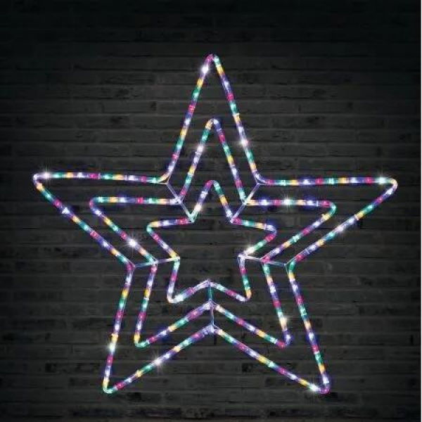 LED Ropelight 3 In 1 Star 80cm Flashing Multicolor