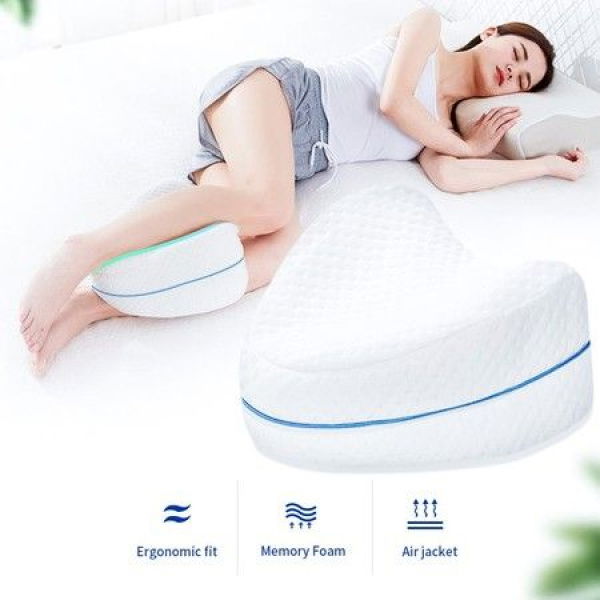 Leg Knee Foam Support Pillow - Soothing Pain Relief For Sciatica Back Hips Knees Joints & Pregnancy.