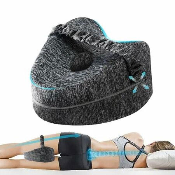 Leg Pillow, Knee Pillow for Side Sleepers,Leg Pillows for Sleeping,Knee Cushion for Sleeping,Suitable for Relieving Leg,Back (Black)