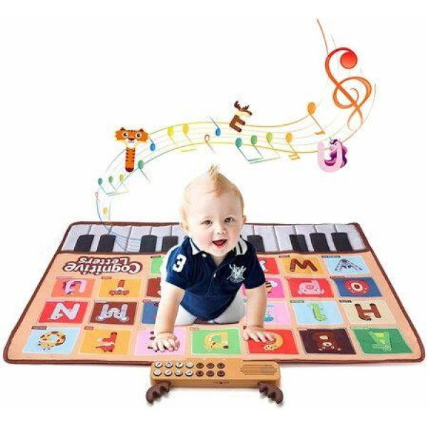 Letter Theme Foldable Musical Toys, Learning Floor Mat with Instrument Sounds-Touch Play for Early Education, Birthday Gifts for Baby Boys Girls