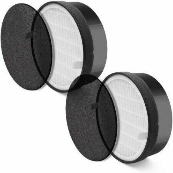 Levoit Air Purifier LV-H132-RF Replacement Filter 3-in-1 Nylon Pre-Filter True HEPA Filter High-Efficiency Activated Carbon Filter 2 Pack