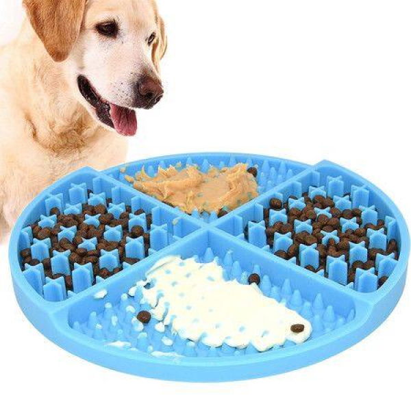 Licking Mat For Dogs And CatsDog Slow FeedersBoredom Anxiety ReductionHeavy-Duty Puzzle Mat Dog Treat Mat With Unique Quadrant DesignPerfect For Yogurt