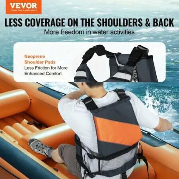 Life Vest for Watersports (PFD) Life Jacket with Waterproof Nylon & 85N Buoyancy Life Vest/Jacket for Any Water Activity-Fishing Kayaking Surfing