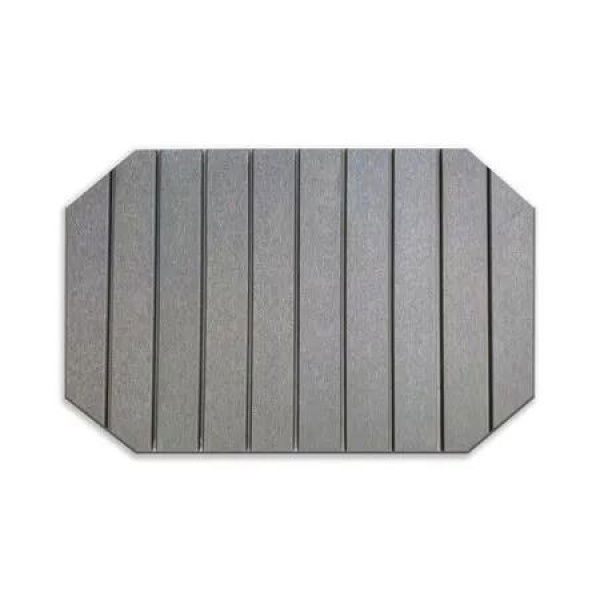 Light Gray 60*39cm Octagonal Diatomaceous Earth Drying Mat Foldable Multifunctional Water Absorbent for Kitchen Countertops