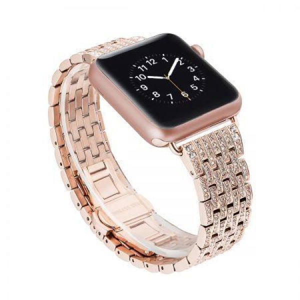 Linked Stainless Steel Apple Watch IWatch Band 38mm 40mm 42mm 44mm Compatible