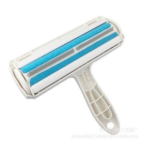 Lint Remover Pet Hair Remover Comb Roller Removing Dog Cat Hair From Furniture (Blue)