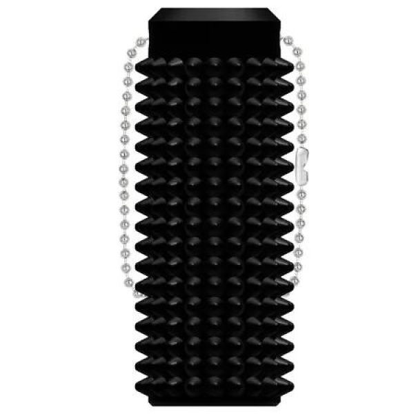 Little Ouchies Fidget Pocket-Sized Stim Keychain with Spiky Grippie Design,Anxiety Stress Relief Sensory Toy,Unique Gifts for Friends Family (Black)