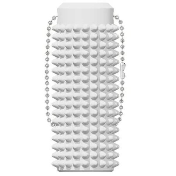 Little Ouchies Fidget Pocket-Sized Stim Keychain with Spiky Grippie Design,Anxiety Stress Relief Sensory Toy,Unique Gifts for Friends Family (White)