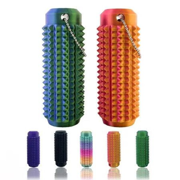 Little Ouchies Fidget,Pocket Mini Fidget Toy,3D Printed Venting Key Pendant,2pcs Spiky Grippie Stim Keychain,Novelty Gifts for Friends