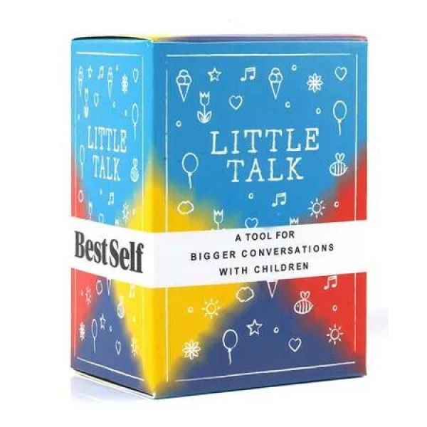 Little Talk Conversation Cards for Kids, 170 Prompts for Social Skills, Family Games, Travel, BestSelf Deck for Ages 4 to 12, ADHD Tools