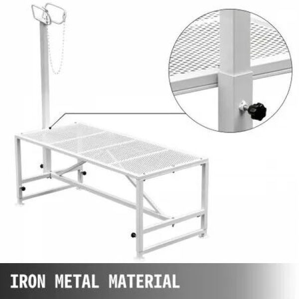 Livestock Stand 51x23 inches, Trimming Stand with Straight Head Piece, Goat Trimming Stand Metal Frame Sheep Shearing Stand Livestock Trimming Stands