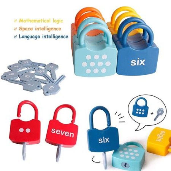 Lock And Key Pairing Alphanumeric Learning Toy For Kids Early Educational Toy Set