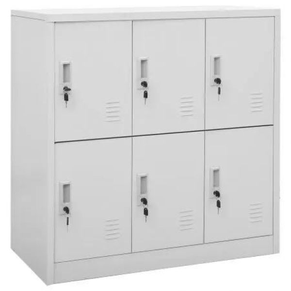 Locker Cabinet Light Grey 90x45x92.5 cm Steel