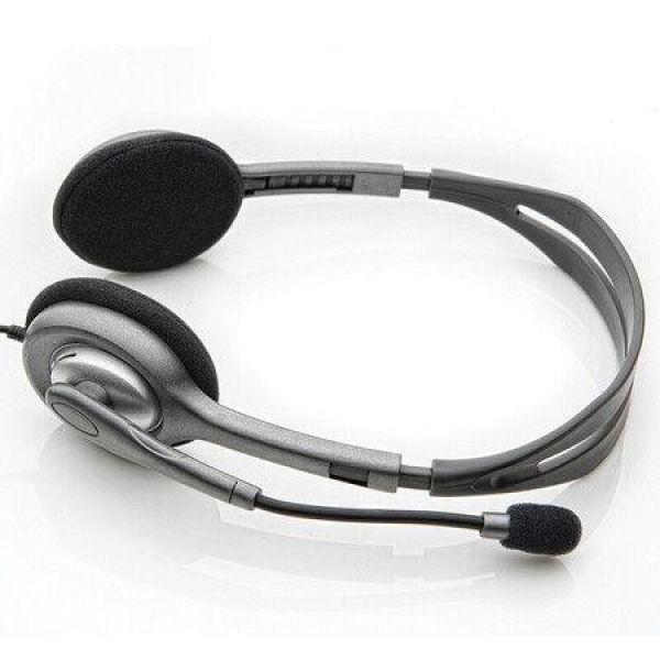 Logitech H111 Stereo Headset with 3.5 mm Audio Jack, Grey