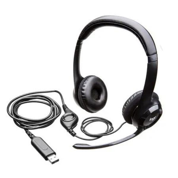 Logitech H390 USB Headset with Microphone Comfortable Noise Cancelling Office Call Centre Laptop Webinar Use