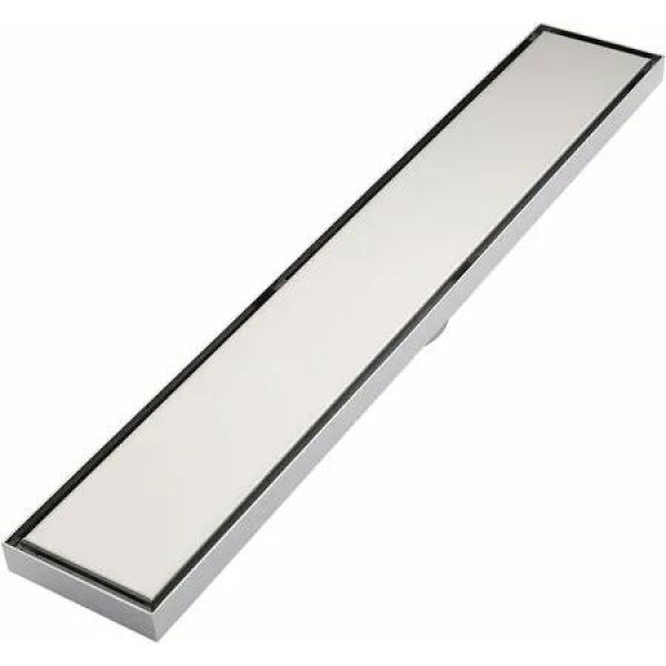 Long Shower Grate Stainless Steel Floor Drain Waste (Brushed Nickel-Tile Insert, 1200 * 100,Outletï¿ 80 mm)