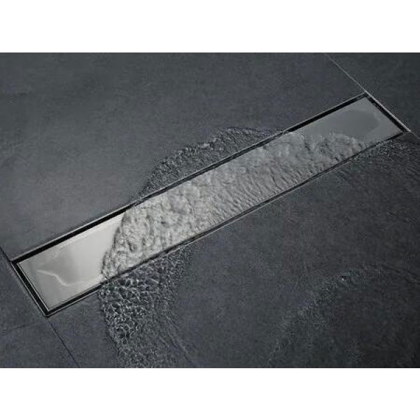 Long Shower Grate Stainless Steel Floor Drain Waste (Brushed Nickel-Tile Insert, 900 * 100,Outletï¿ 80 mm)